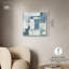 Art abstrait bleu déconstruit par III -84840410-84840413