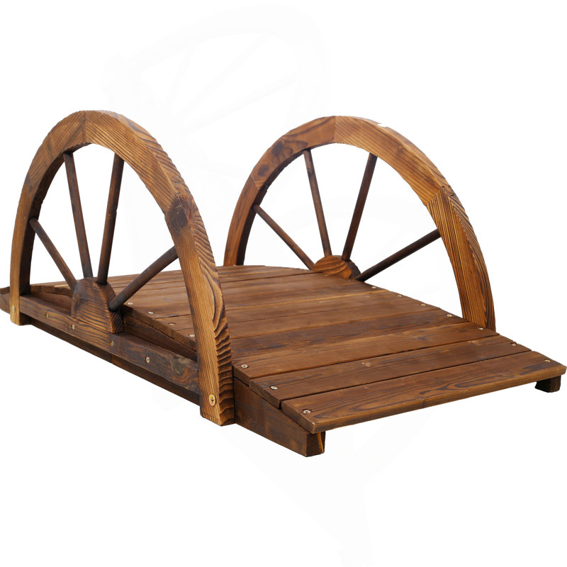 Passerelle de jardin en bois 3,3 pi