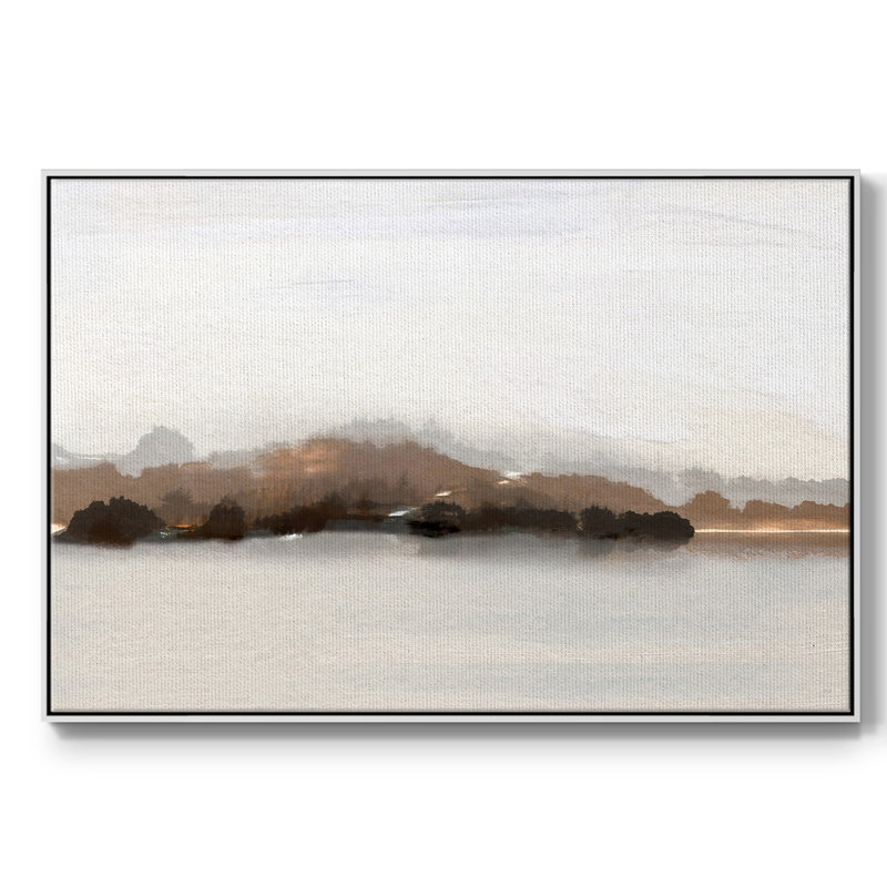 Slauson Mountain At Dusk, reproduction d'art sur toile, H 25 po x l 37 po x P 2 po, Blanc