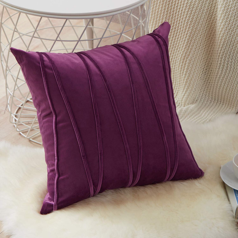 Chevron Geometric Pillow Cover, Purple, 20" x 20"
