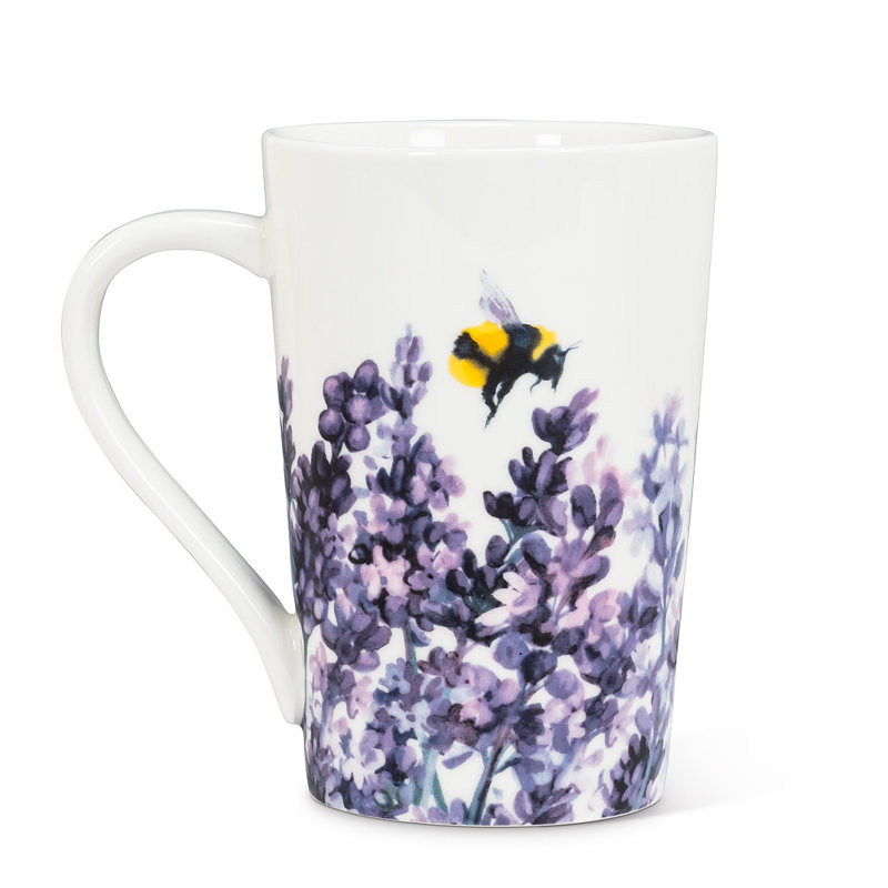 Tasse à café lavande avec abeilles