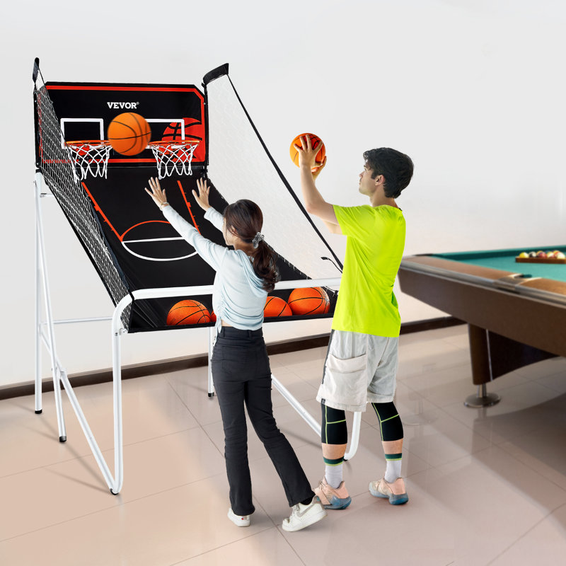 VEVOR 2 Player No Power Source Required / Manual Basketball Arcade Game, 81" H x 82" W x 44" D