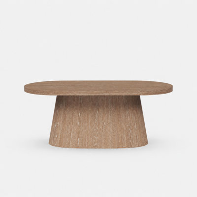 Marielle 84" Oval Pedestal Dining Table, Cocoa