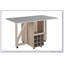 Table de salle à manger pliante et mobile avec armoire de rangement et étagères pour les cuisines compactes