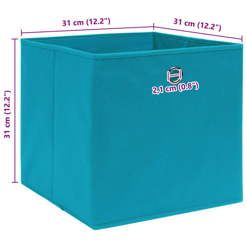 Rebrilliant Fabric Decorative Bin, Baby Blue