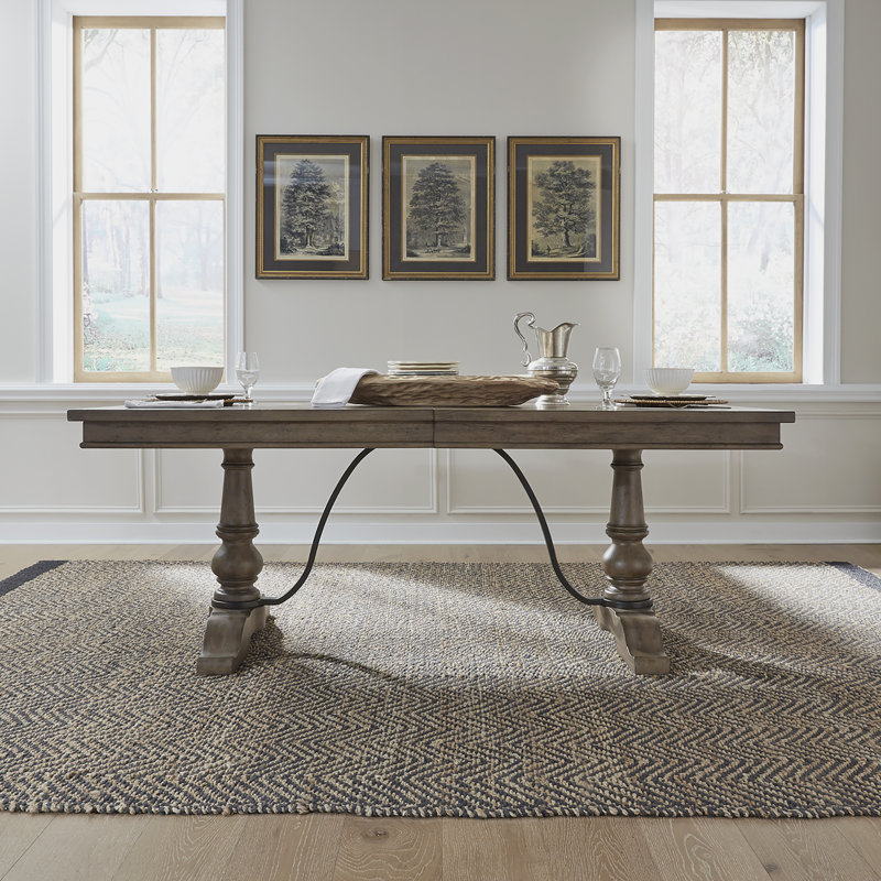 Ensemble de tables à tréteaux 7 pièces Aisja, 7 pièces : table, 6 chaises