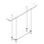 Console en acrylique transparent, table d'appoint étroite à 2 niveaux avec rangement ouvert en dessous, 19,3 x 100 x 80 cm, table de chevet rectangulaire moderne en acrylique, bureau d'entrée transparent pour hall, couloir, salon