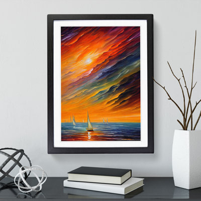 Boats Under the Sunset No.1 - Wall Art