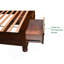 Lit double capitonné en cristal SOPHIA fabriqué en bois de couleur grise