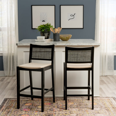 Donner Cane Back Upholstered Seat Count Bar Stool by Red Barrel Studio