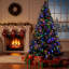 Arbre de Noël illuminé avec lumières pour la maison, décoration de fête, assemblage facile, support en métal-1190780853-1187886772