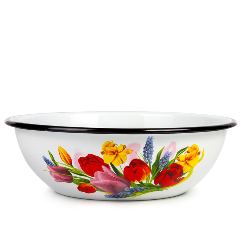 Spring Bouquet Enamel Bowl 2.5L