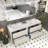 Beyerville 70.9'' Double Bathroom Vanity with Acrylic Top-720467852