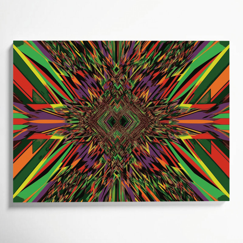 Art mural sur toile brun op art 45