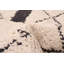 Tapis beige / noir en laine noué à la main de conception unique 6 pi 10 po x 10 pi 7 po New Age