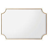 Priora Scalloped Metal Beveled Wall Mirror