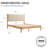 Besan Solid Wood Boucle Upholstered Headboard Bed Frame-947131105-990928458