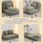 Chaise longue multifonctionnelle, canapé paresseux, conception peu encombrante, lit pliant pour animaux de compagnie avec 5 positions réglables, pour la chambre à coucher, le salon-1374123418