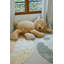 Washable Round Rug Honeycomb Golden
