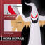 Halloween fantôme gonflable blanc avec yeux rouges Halloween