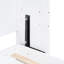 Grand lit confortable avec armoires sur le dessus - Maximisez l'espace de vie grâce à l'armoire murale blanche pour les bureaux-1427660704-1427660707