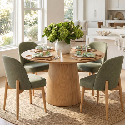 Gweneva 42" W 5-Piece Veneer Dining Set