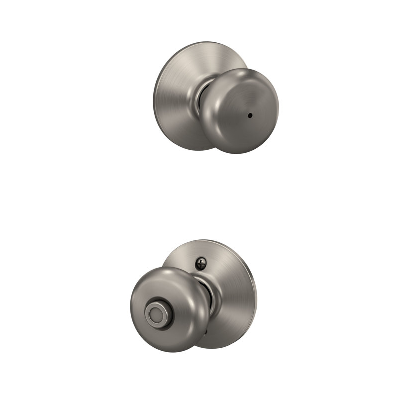 Plymouth Bed and Bath Knob, Satin Nickel
