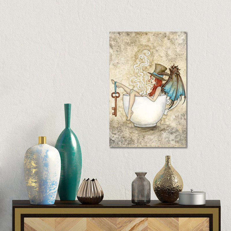 Steam Bath, 18" H x 12" W x 1.5" D, No Mat, Wrapped Canvas