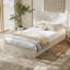 Structure de lit, structure de lit plateforme moderne en bois cannelé, conception à profil bas sans tête de lit, plateforme de matelas encastrée, support de lattes en bois silencieux pour la chambre à coucher-1258881585-1258881588