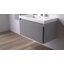 Meuble-lavabo flottant 36 po avec lavabo en acrylique Lovold - Armoire murale en bois avec façade cannelée, tiroirs à fermeture en douceur et design moderne-87851083