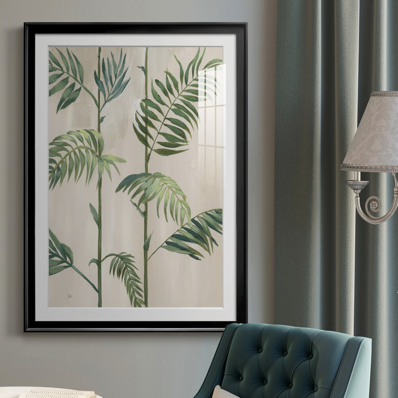 Modern Fronds I - cadre photo, H 30,5 po x l 42,5 po x P 1,5 po, Noir