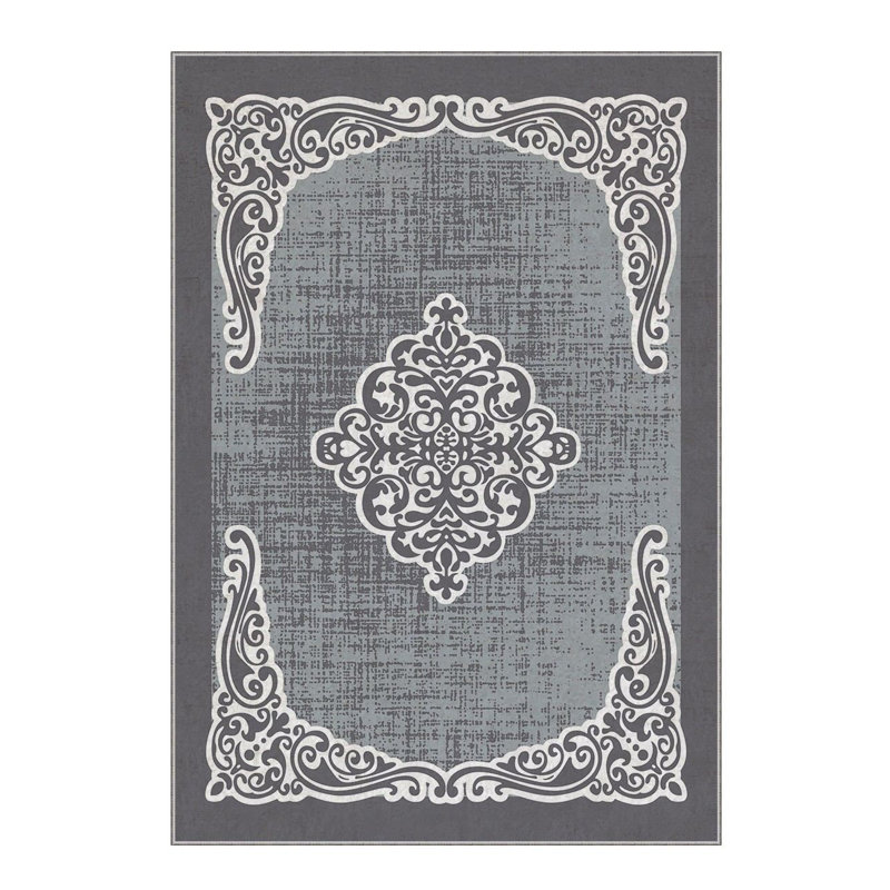 Premium Woven Carpet, 4 ft x 6 ft, 100% Polyester, 740 g/m² | Non-Slip Felt Dot Underside, Machine Washable at 86°F, Low Pile Height: 0.2 in | Digital Print Design, Easy to Clean & Maintain, Ideal for Living Room & Office