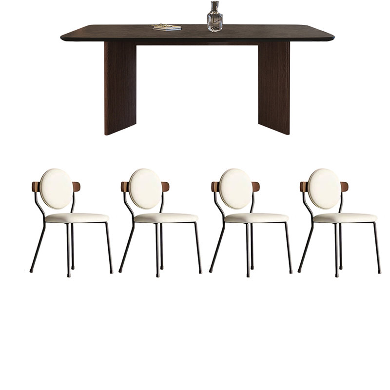 Ensembles de table à manger en ardoise vintage de qualité supérieure., H 29,53 po x L 70,87 po x l 35,43 po