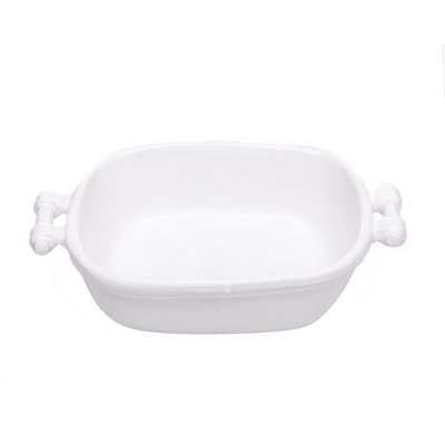 Abigails Casa Bianca Rectangle Ceramic Casserole Bakeware