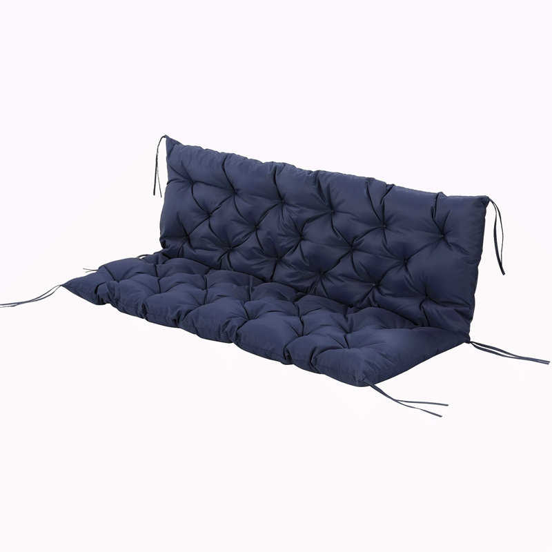 Coussins de banc Outsunny capitonnés pour le mobilier d'extérieur, remplacement de 3 places pour la balançoire, canapé / canapé de patio, rembourrés, comprend le dossier