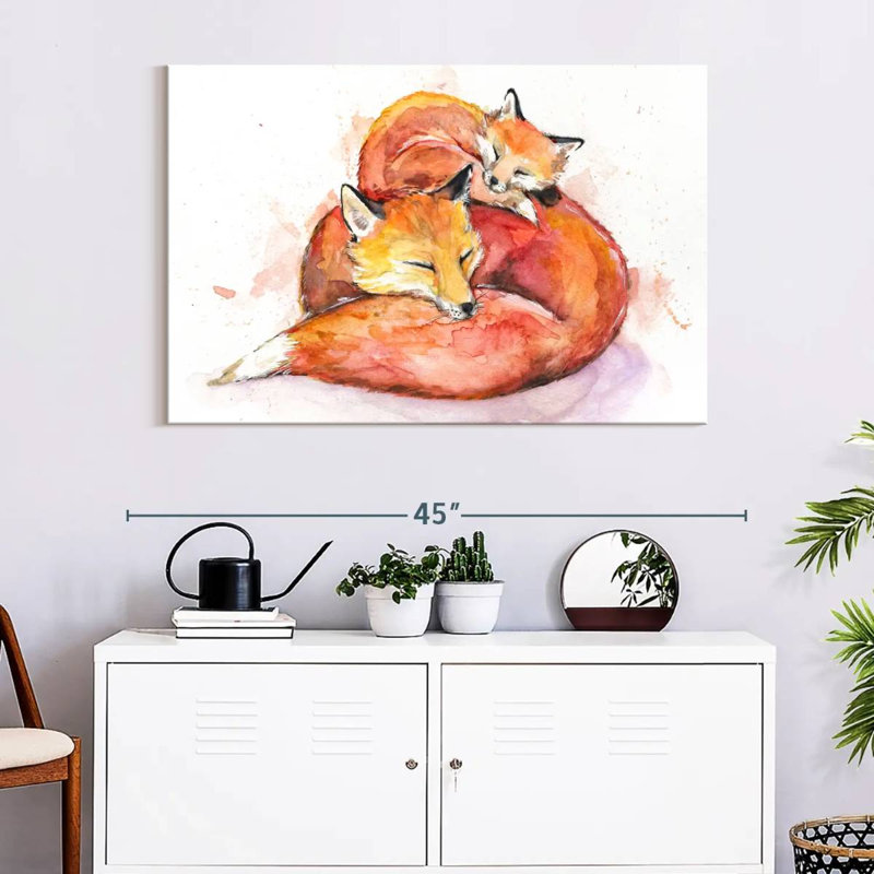 Brampt Foucault's Foxes, 26" H x 39" W