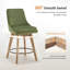 Tabouret de comptoir pivotant rembourré de 26 po avec structure en bois massif et repose-pieds en métal Bourassa-1777112588