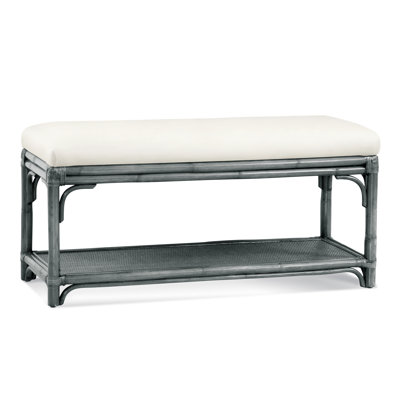 Summer Retreat Wicker Shelf Storage Bench