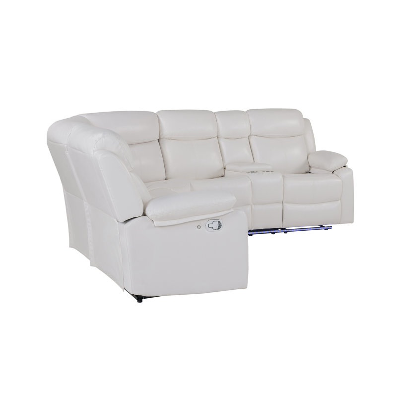 U6026 White Sectional, Right Hand Facing