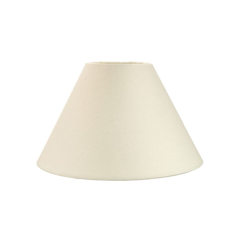Traditional Cotton Coolie Lampshade Suitable for Table Lamp or Pendant, Cream, 15 x 25cm