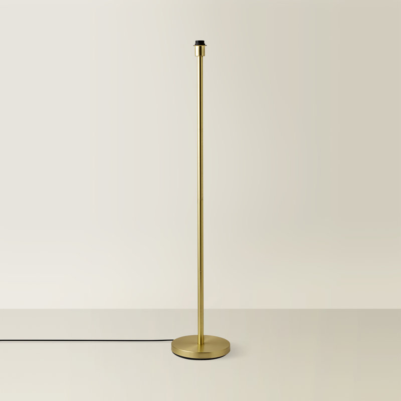 Chaisson 129cm Standard Floor Lamp Base with Foot Switch, Gold/Black
