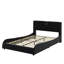 Luxurious Faux Leather Upholstered Platform Bed With Thickened Headboard, Bluetooth Speakers And RGB LED Light-1262582057-1262582059