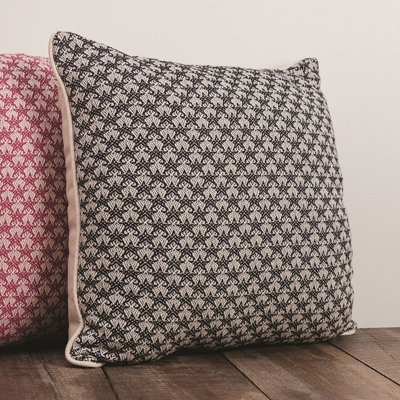 Manual Woodworkers & Weavers Starry Square Accent Pillow 21 x 21 Black