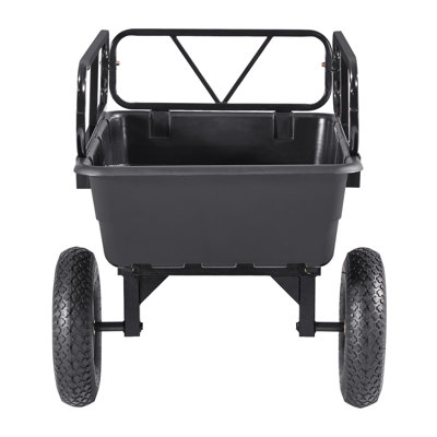Remorque à benne basculante 500 lb Remorque de jardin en plastique