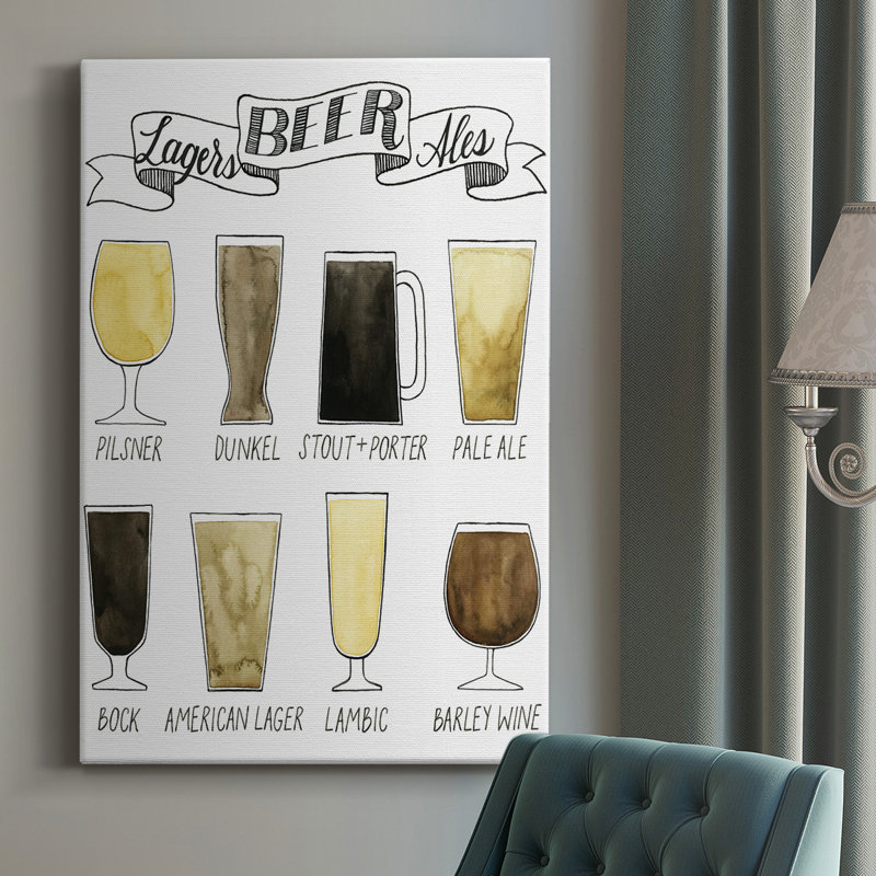 " Beer Info Graphic ", 18" H x 12" W x  1" D