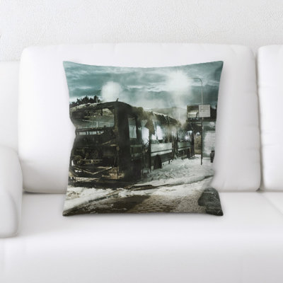 Mkhitar Microsuede Reversible Throw Pillow