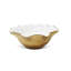 New Bone China Salad Bowl With Gold Scalloped Edge