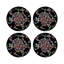Sous-verres ronds en cuir noir Ouroboros-119015349