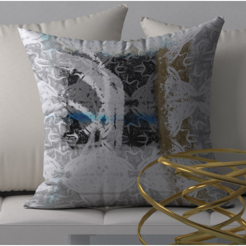 Housse de coussin carrée transparente et scintillante, 18" x 18"