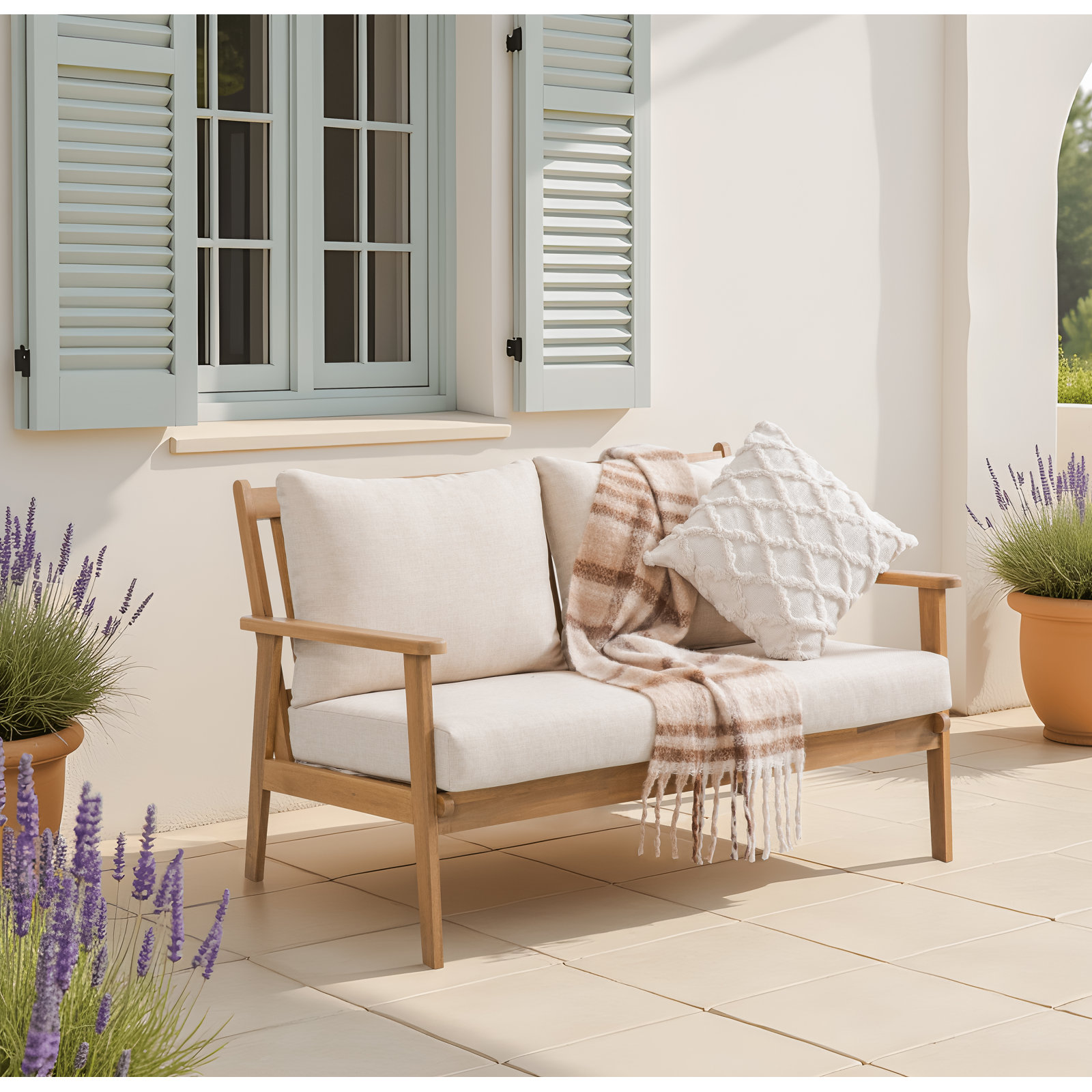 52" Acacia Patio Loveseat